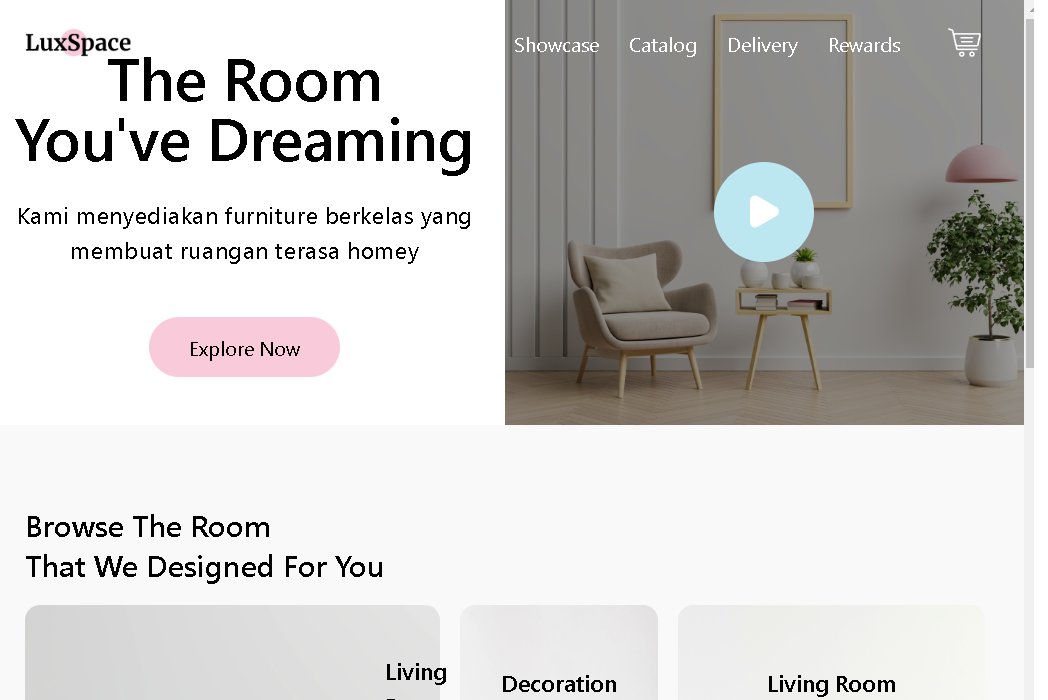 Hasil karya FullStack Laravel Website Penjual Furniture belajar di BuildWithAngga