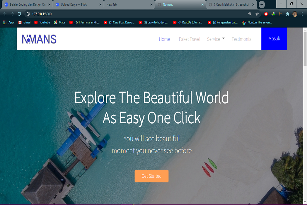 Hasil karya Nomans Traveling di BuildWithAngga