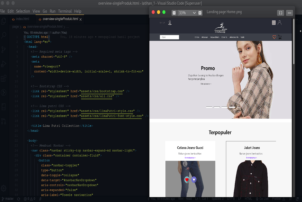 Hasil karya lima-putri-collection-store di BuildWithAngga