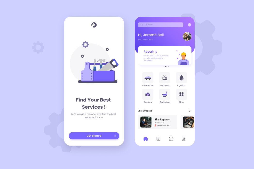 Hasil karya Repair It app di BuildWithAngga