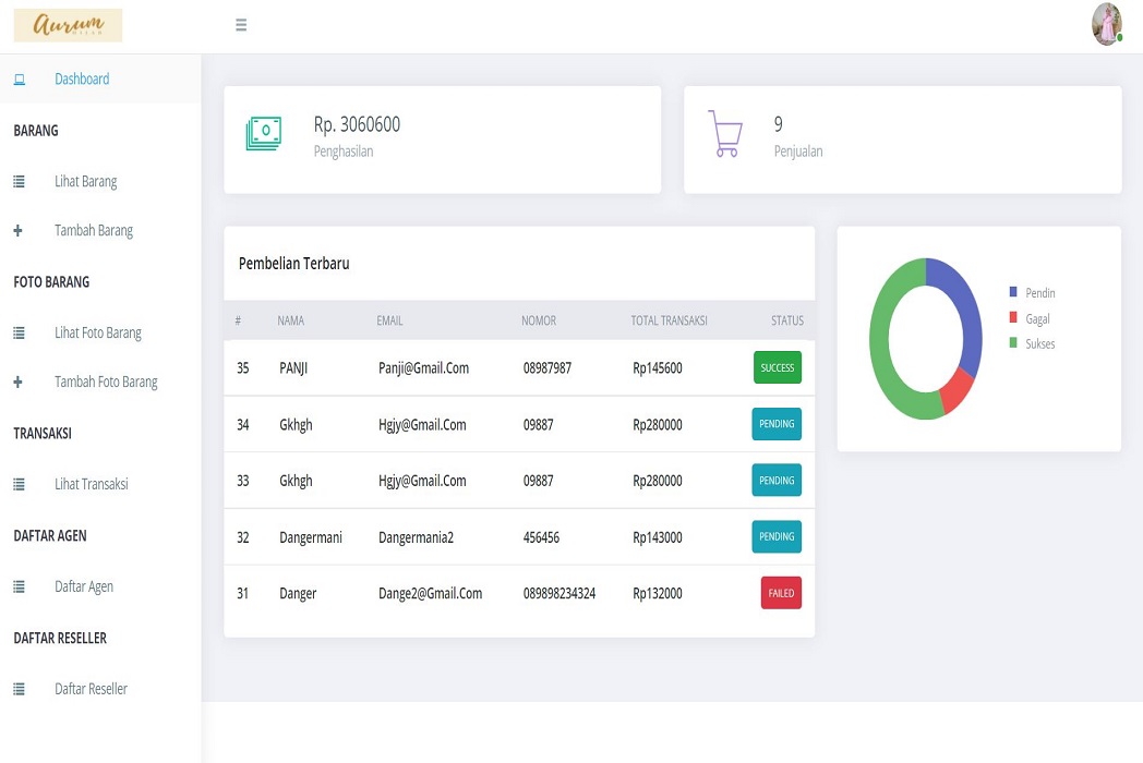 Hasil karya Hijab Aurum di BuildWithAngga