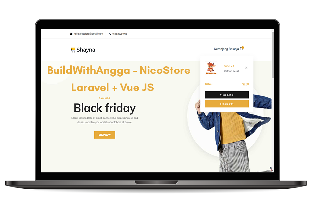 Hasil karya NicoStore-LaraVue di BuildWithAngga