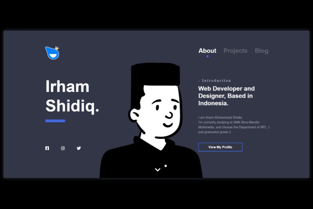 Hasil karya Portfolio Website di BuildWithAngga
