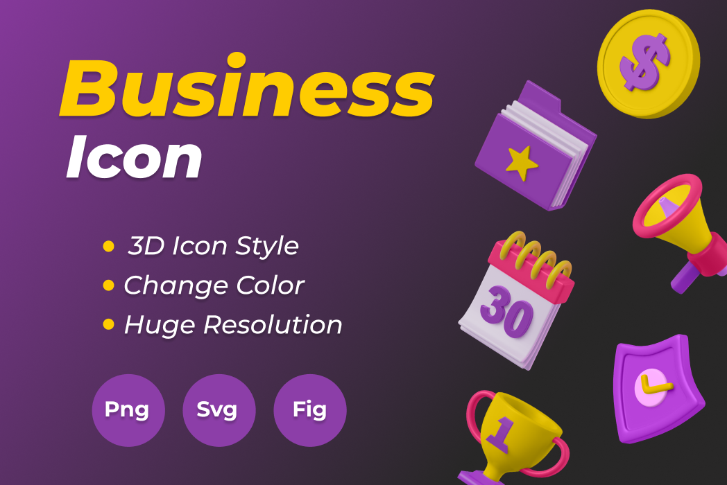 Hasil karya Bussiness Icon set di BuildWithAngga