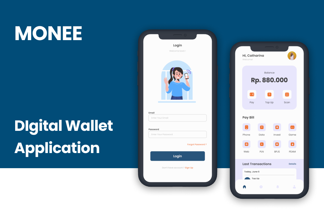 Hasil karya projek MONEE. belajar design dan code di BuildWithAngga
