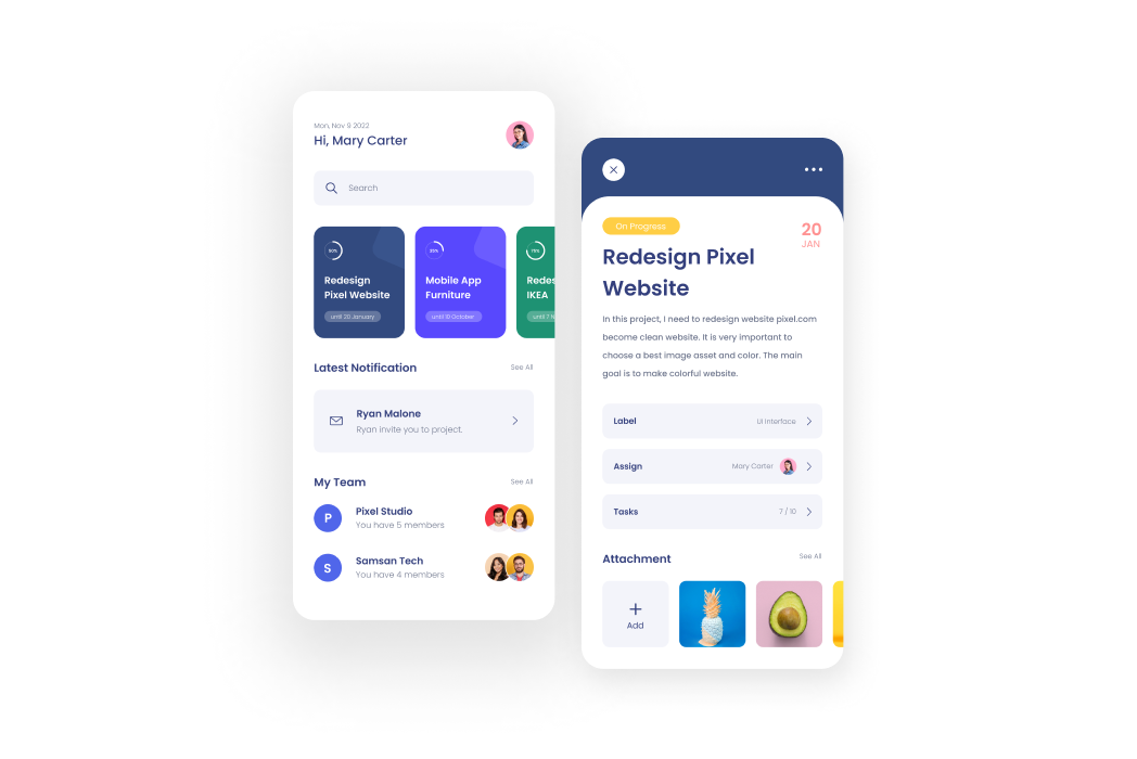 Hasil karya Task Management App belajar di BuildWithAngga