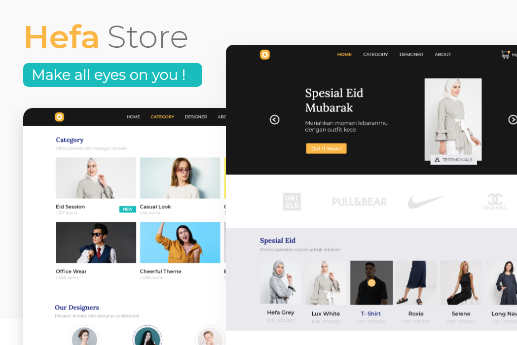 Hasil karya Hefa Store belajar di BuildWithAngga