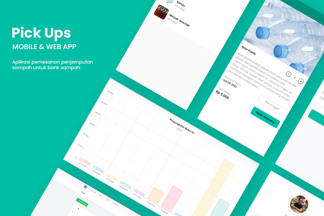 Hasil karya projek Pick Ups belajar design dan code di BuildWithAngga