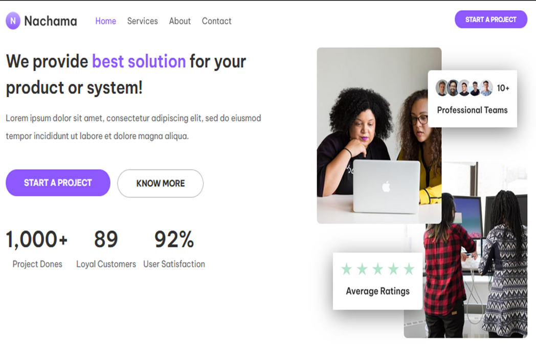 Hasil karya Website Company Dengan WordPress dan Elementor di BuildWithAngga