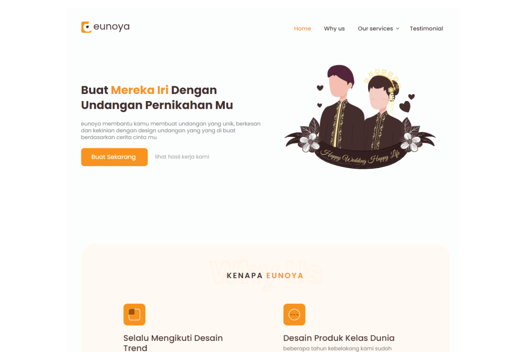 Hasil karya eunoya | wedding invitation di BuildWithAngga