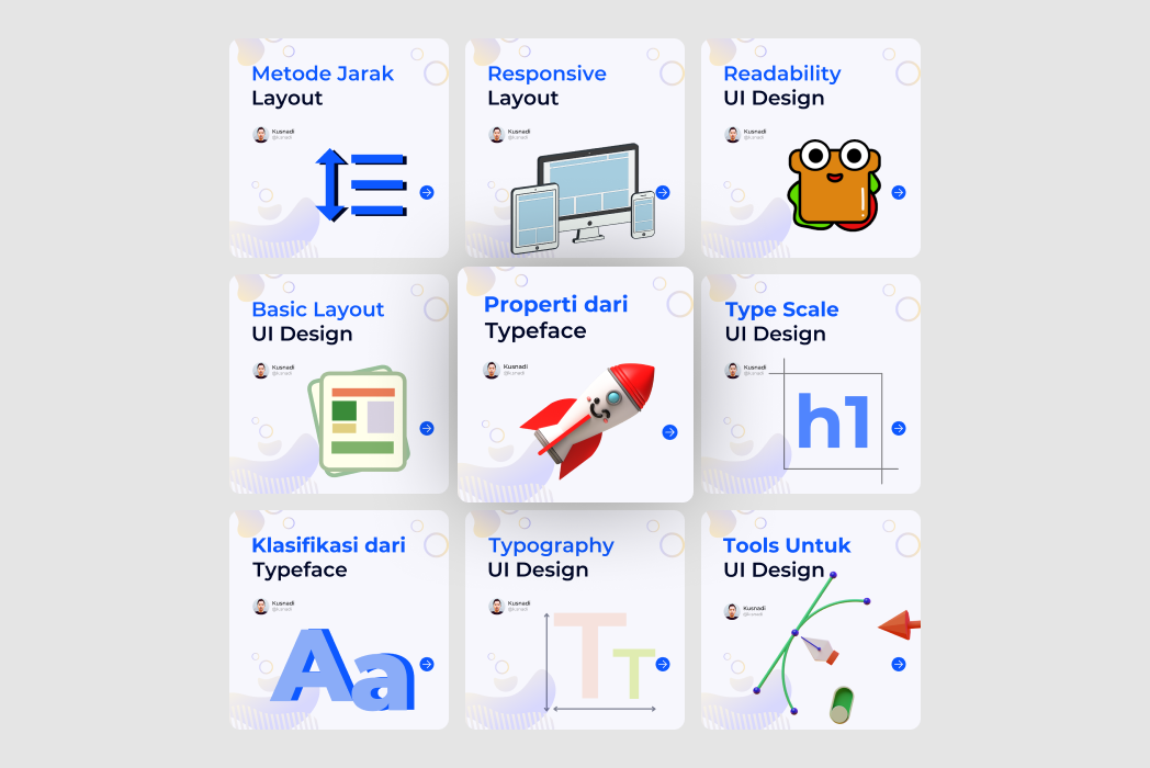 Hasil karya Instagram feed design for personal branding di BuildWithAngga