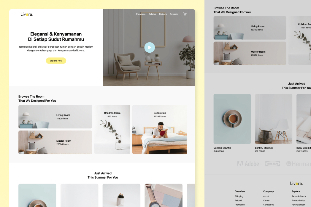 Hasil karya Livora: Modern E-commerce for Furniture di BuildWithAngga