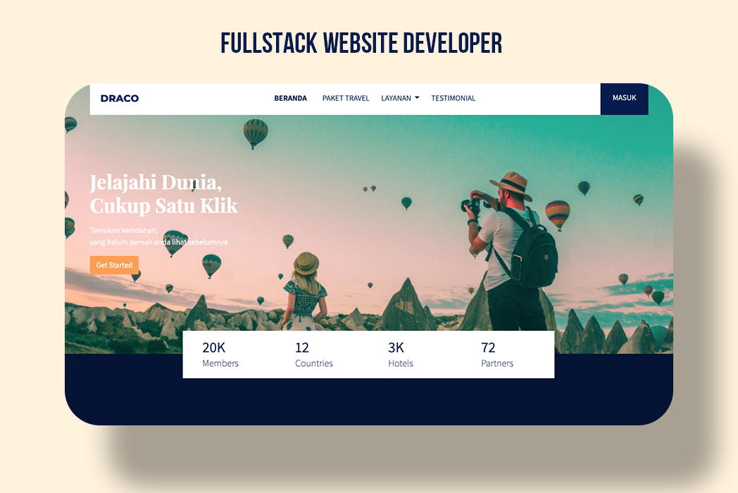 Hasil karya Draco Travel di BuildWithAngga