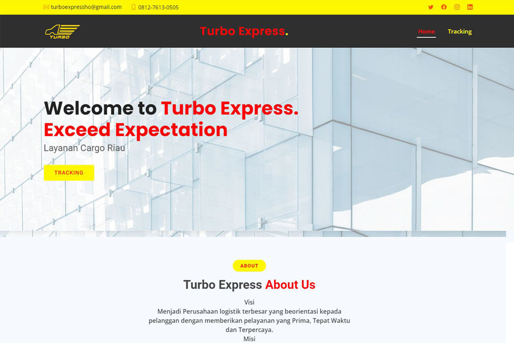 Hasil karya turbo express (app cargo) di BuildWithAngga