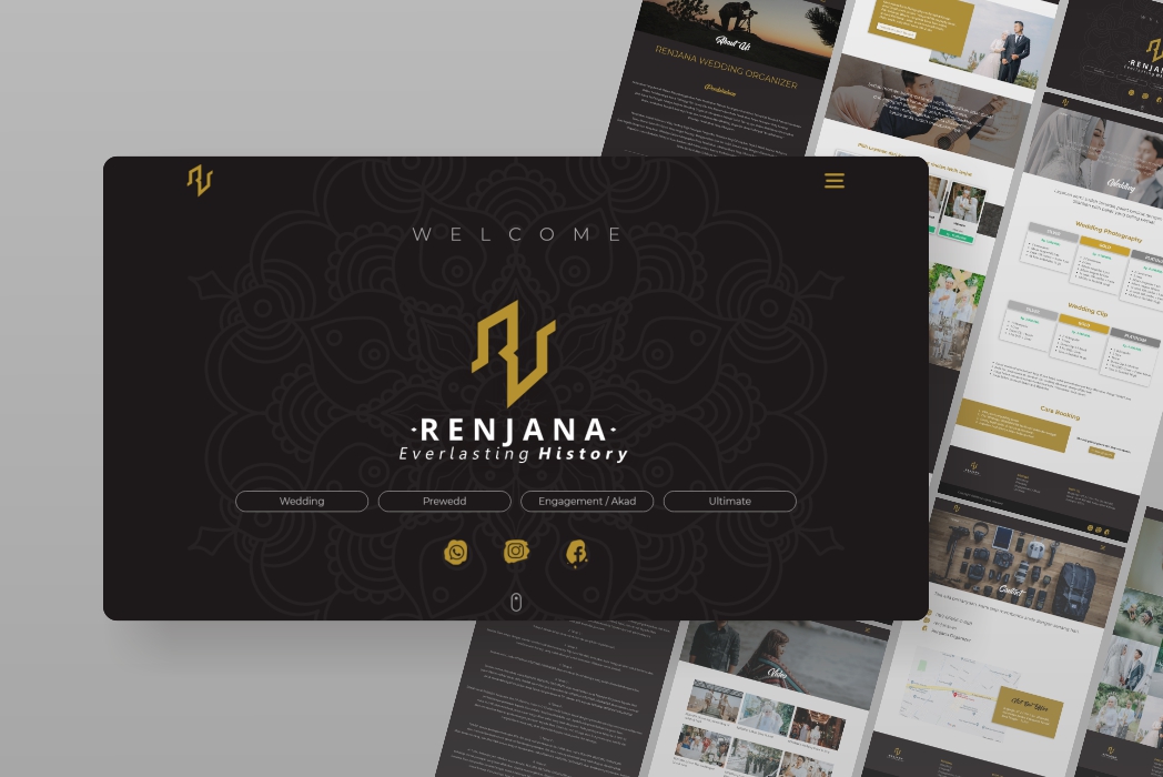 Hasil karya Renjana Web Design 2020 di BuildWithAngga