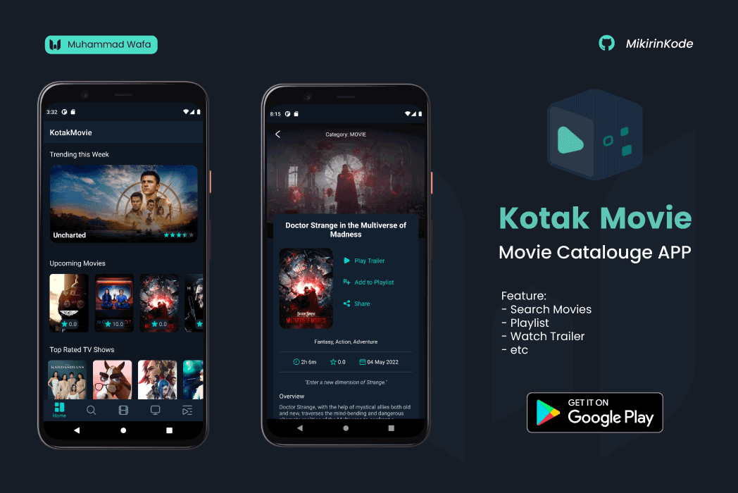 Hasil karya KotakMovie di BuildWithAngga
