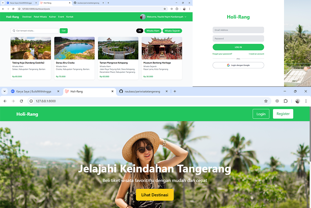 Hasil karya Holi-Rang Pariwisata di BuildWithAngga