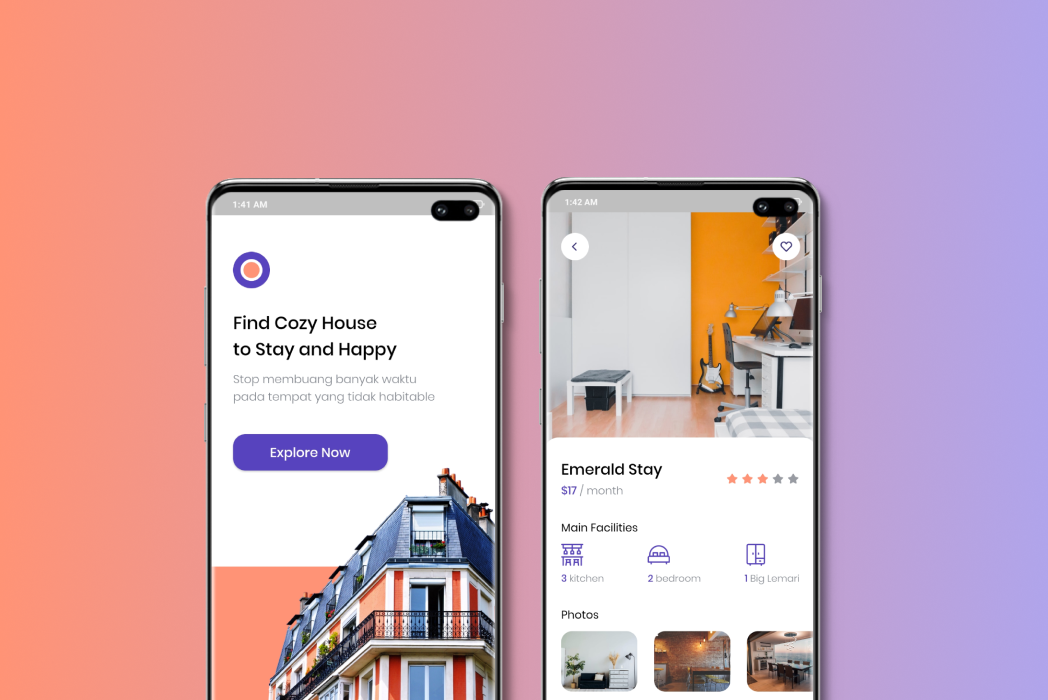 Hasil karya Find House App di BuildWithAngga