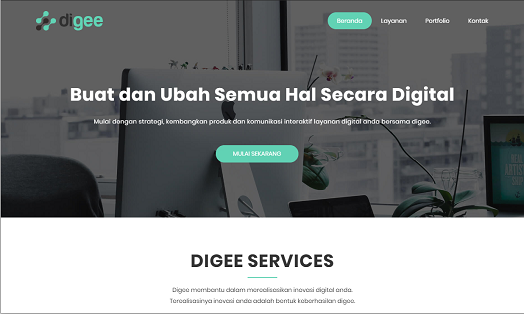 Hasil karya Company Profile di BuildWithAngga