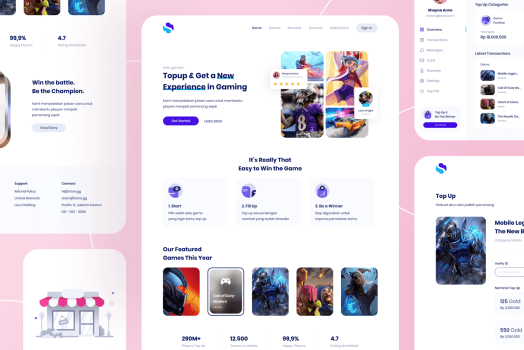 Hasil karya Sistem Penjualan Top Up Voucher Game di BuildWithAngga