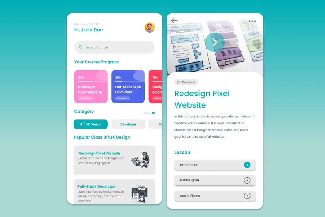 Hasil karya Online Course di BuildWithAngga