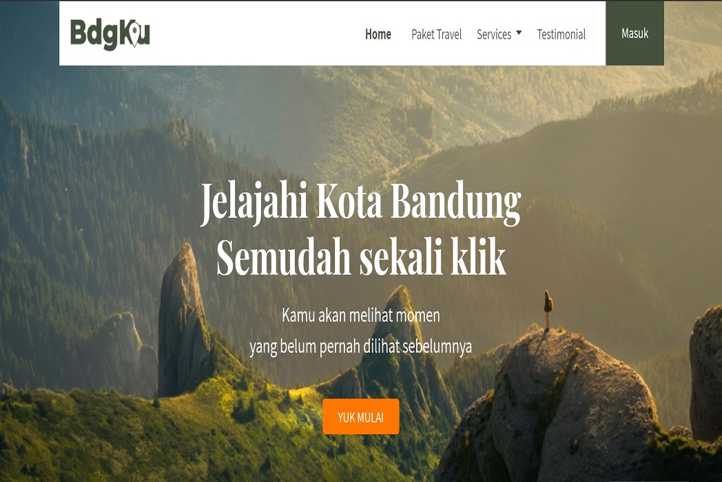Hasil karya Web Travel BandoengKu di BuildWithAngga