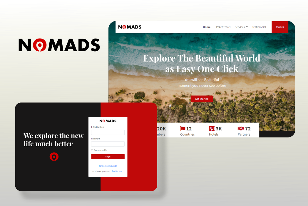 Hasil karya Nomads-Travel belajar di BuildWithAngga