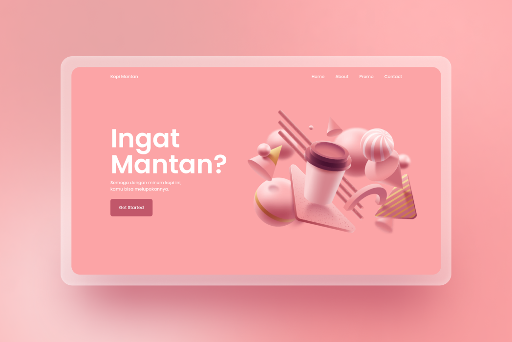 Hasil karya Kopi Mantan Landing Page di BuildWithAngga