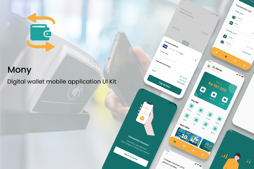 Hasil karya Design Mobile Apps Mony di BuildWithAngga