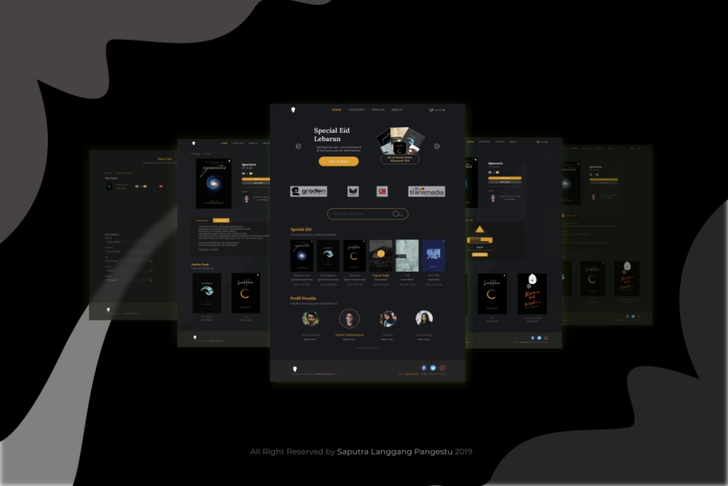Hasil karya Design Toko Buku Online Dialog Hening di BuildWithAngga
