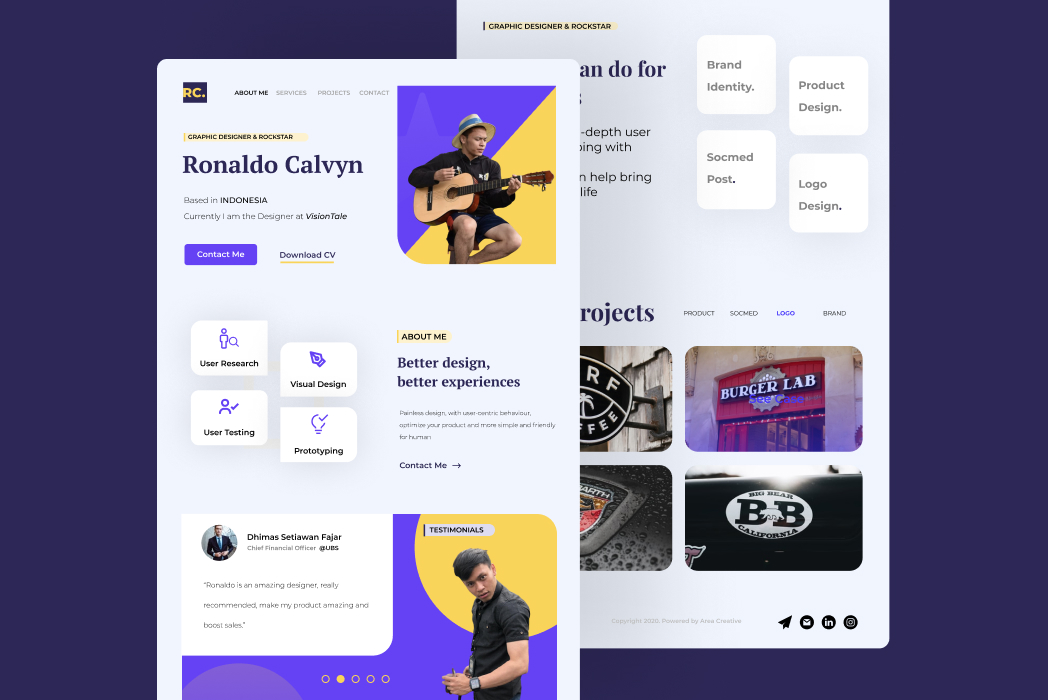 Hasil karya Portfolio websites belajar di BuildWithAngga