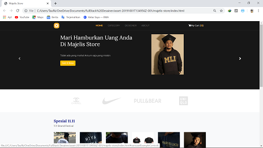Hasil karya Majelis Store di BuildWithAngga