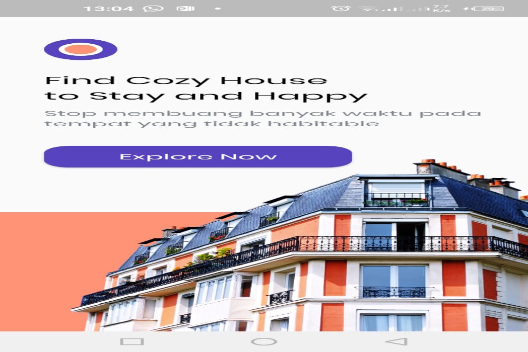 Hasil karya Find House App di BuildWithAngga