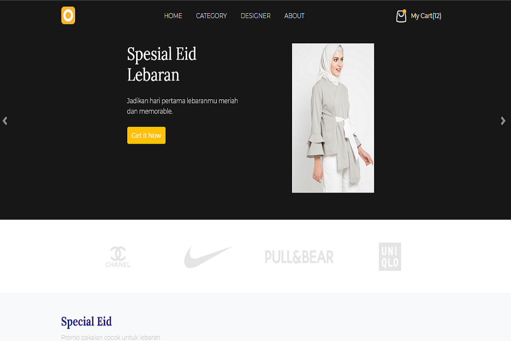 Hasil karya Toko Online di BuildWithAngga