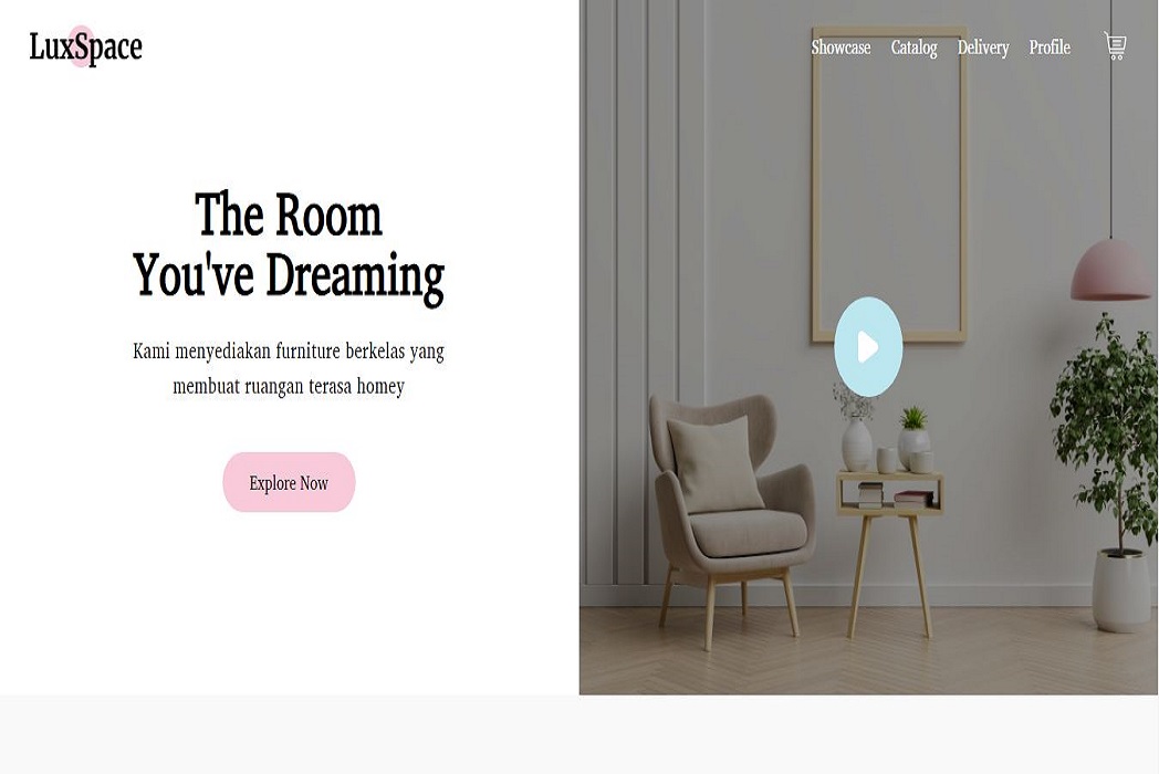 Hasil karya LuxSpace PWA React JS di BuildWithAngga