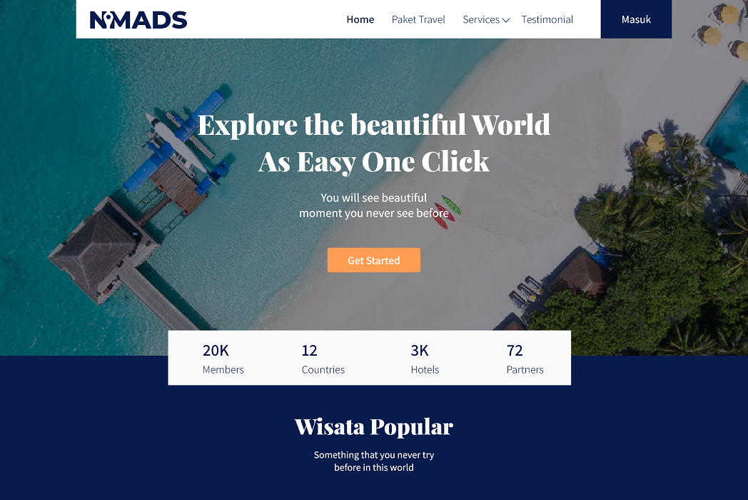 Hasil karya Nomads belajar di BuildWithAngga