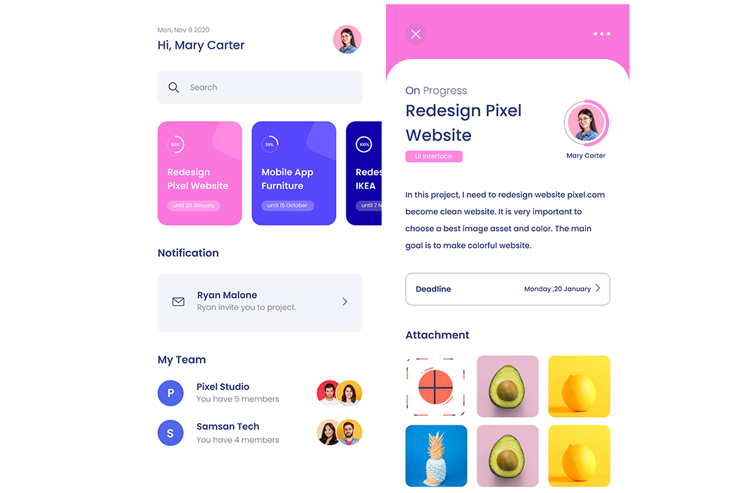 Hasil karya UI/UX Design di BuildWithAngga