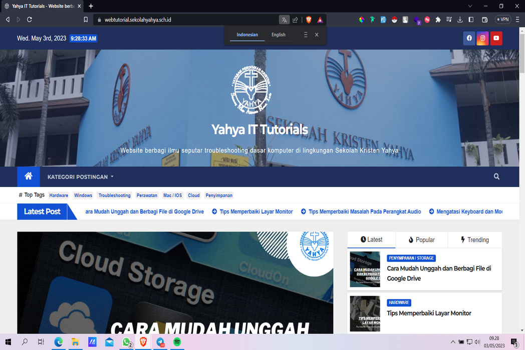 Hasil karya projek Yahya IT Tutorial belajar design dan code di BuildWithAngga