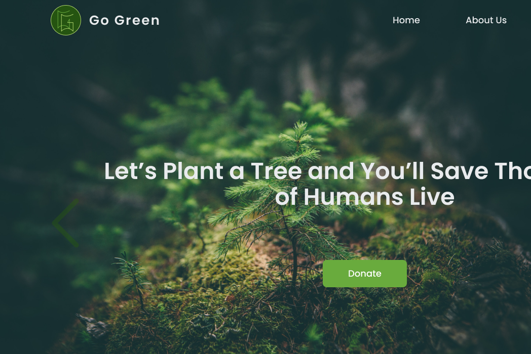 Hasil karya Go Green - Home di BuildWithAngga