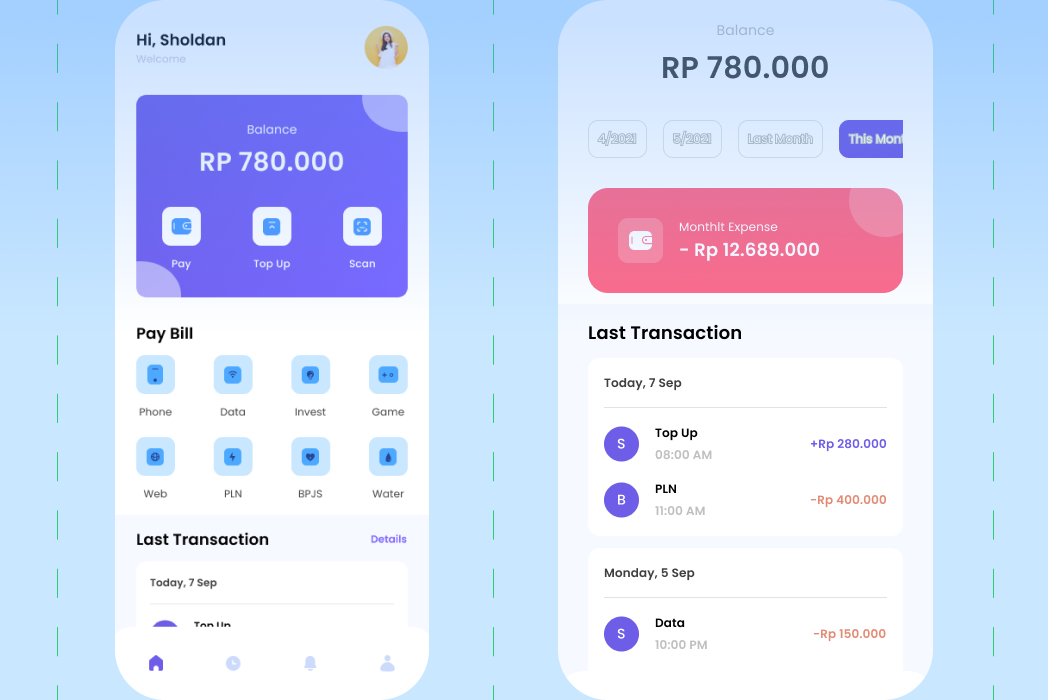 Hasil karya projek BWACUI belajar design dan code di BuildWithAngga