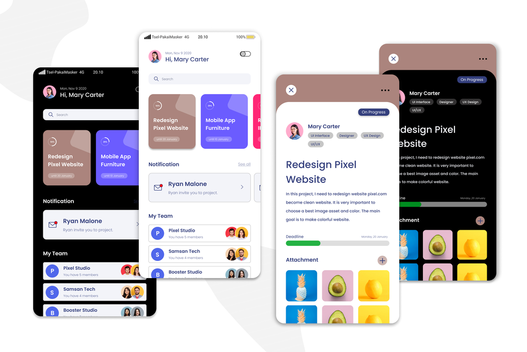 Hasil karya Redesign Mobile App di BuildWithAngga