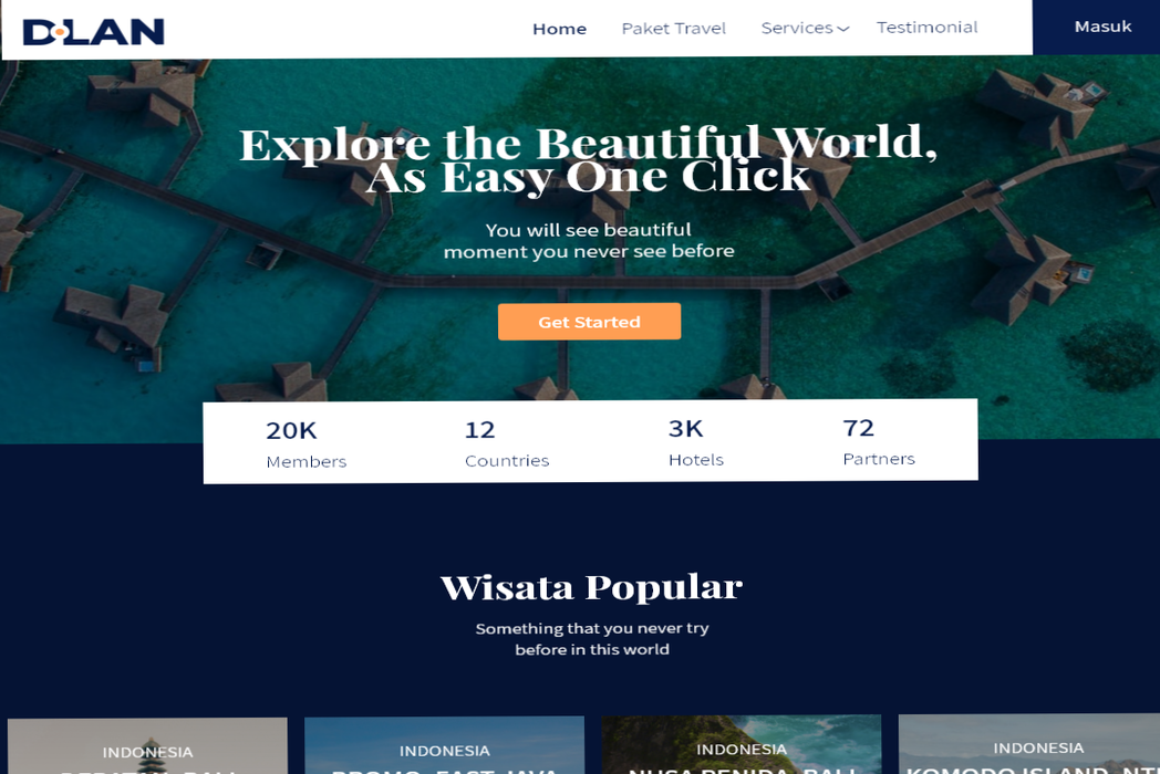 Hasil karya Dolan Travel Service di BuildWithAngga