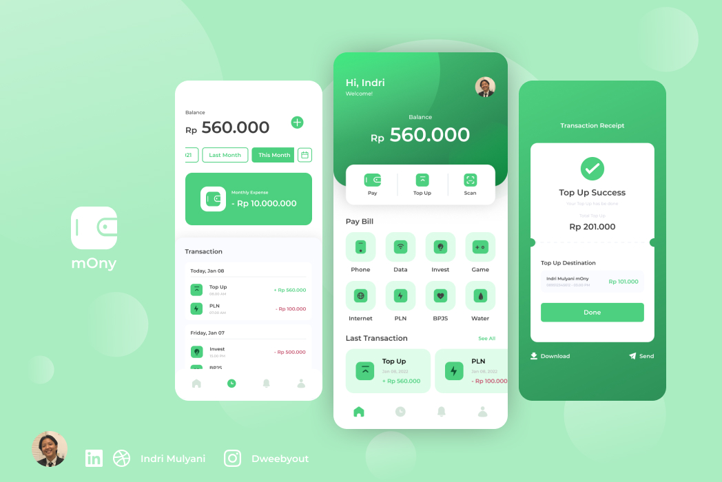 Hasil karya mOny di BuildWithAngga