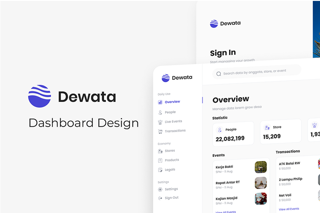 Hasil karya Dewata - Dashboard Desa Digital belajar di BuildWithAngga