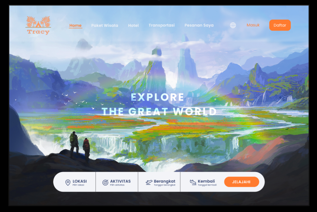 Hasil karya TRACY - Travel Agency di BuildWithAngga