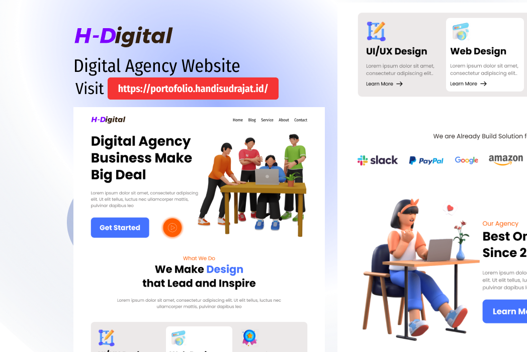 Hasil karya H-Digital belajar di BuildWithAngga