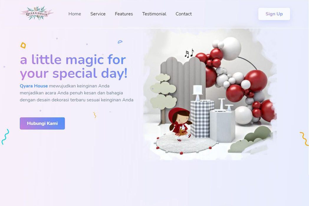 Hasil karya qyarahouse decoration web di BuildWithAngga
