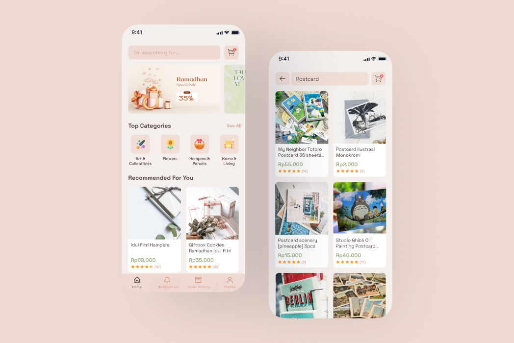 Hasil karya E-commerce (Gift & Craft) di BuildWithAngga