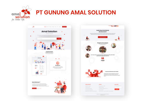 Hasil karya Amal Solution Company Porfile belajar di BuildWithAngga