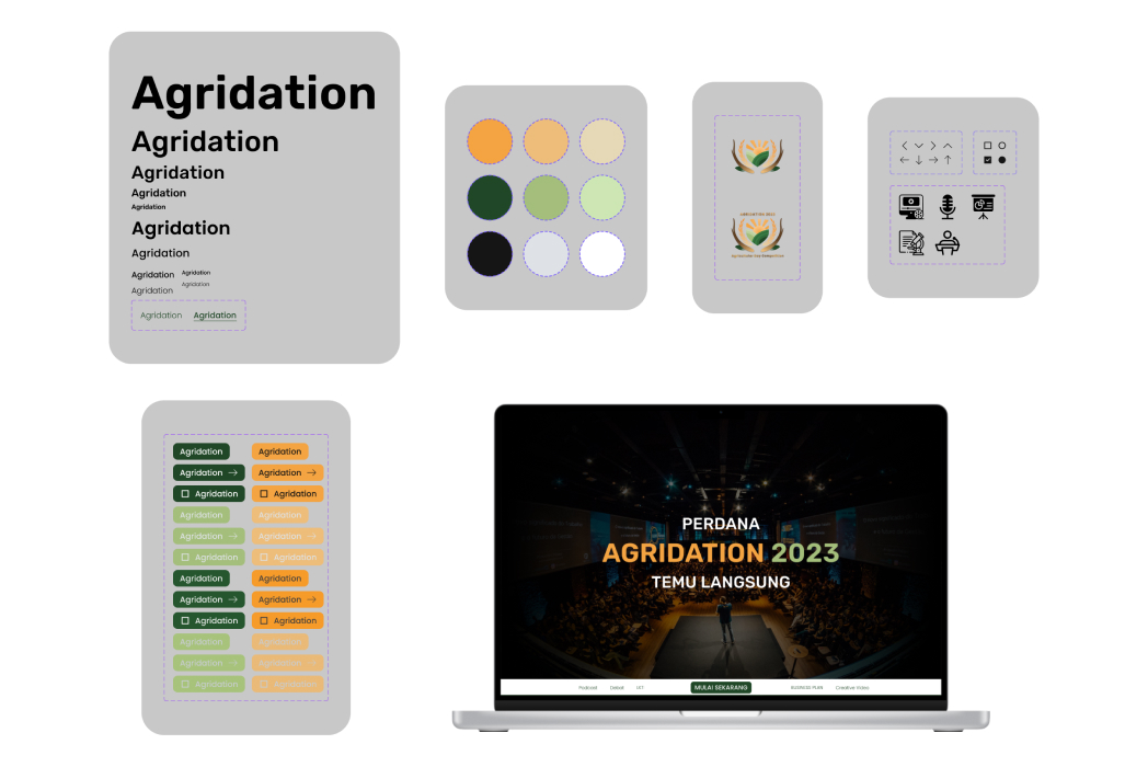 Hasil karya projek Agridation belajar design dan code di BuildWithAngga